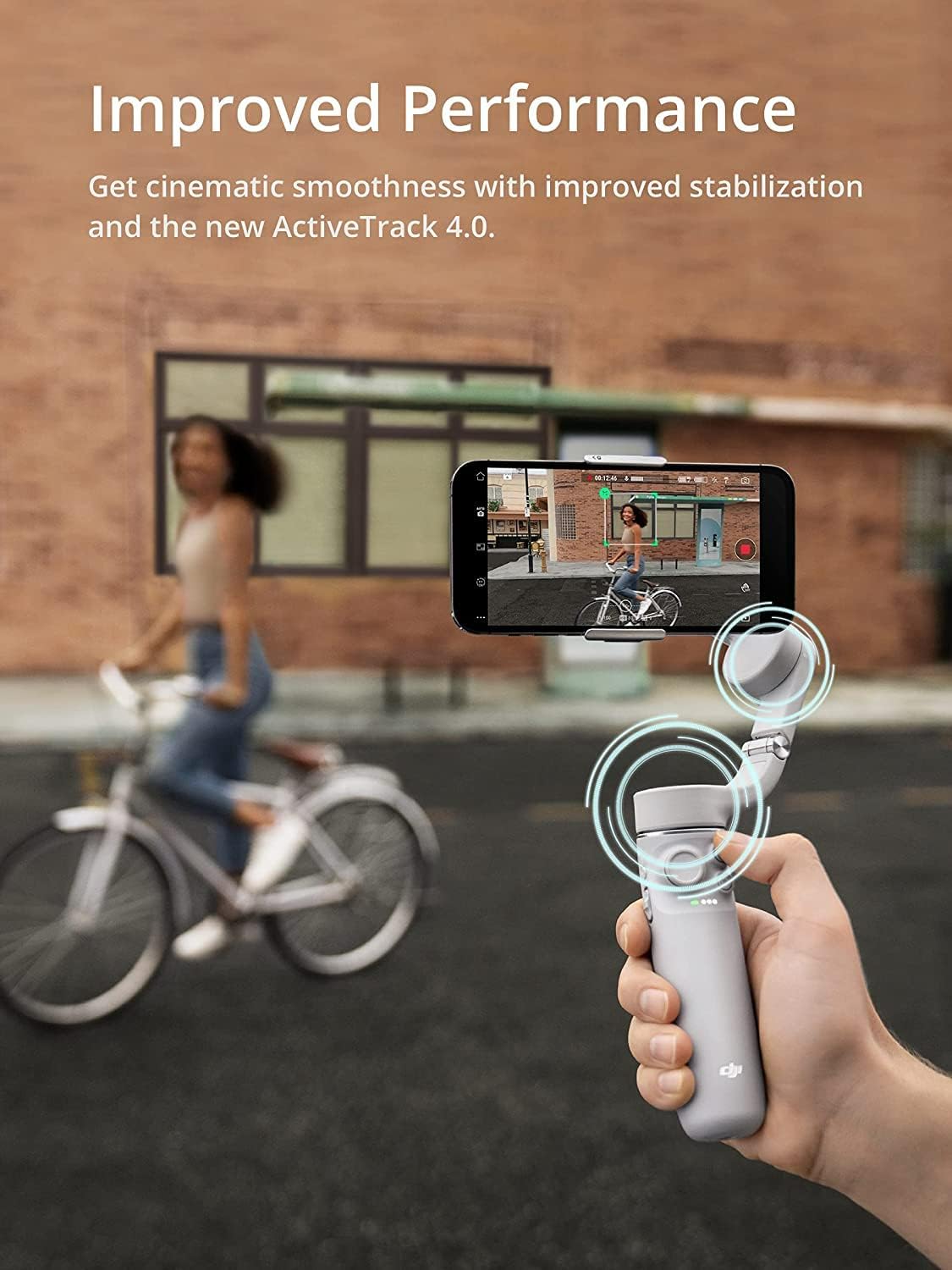 DJI OM 5 Smartphone Gimbal Stabilizer, 3-Axis Phone Gimbal, Built-in Extension Rod, Portable and Foldable, Android and iPhone Gimbal, YouTube TikTok Video, White (Renewed)