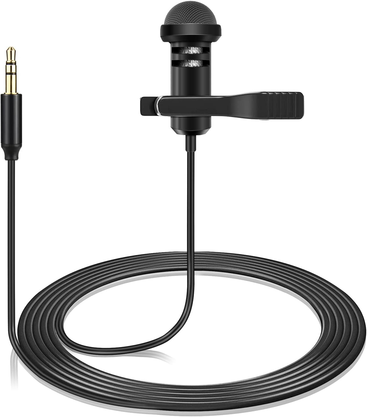 Lavalier Microphone for Rode Wireless GO 2 / ii & DJI Mic Transmitters, Omnidirectional Lapel Lav Videomic with Clip, 5 ft