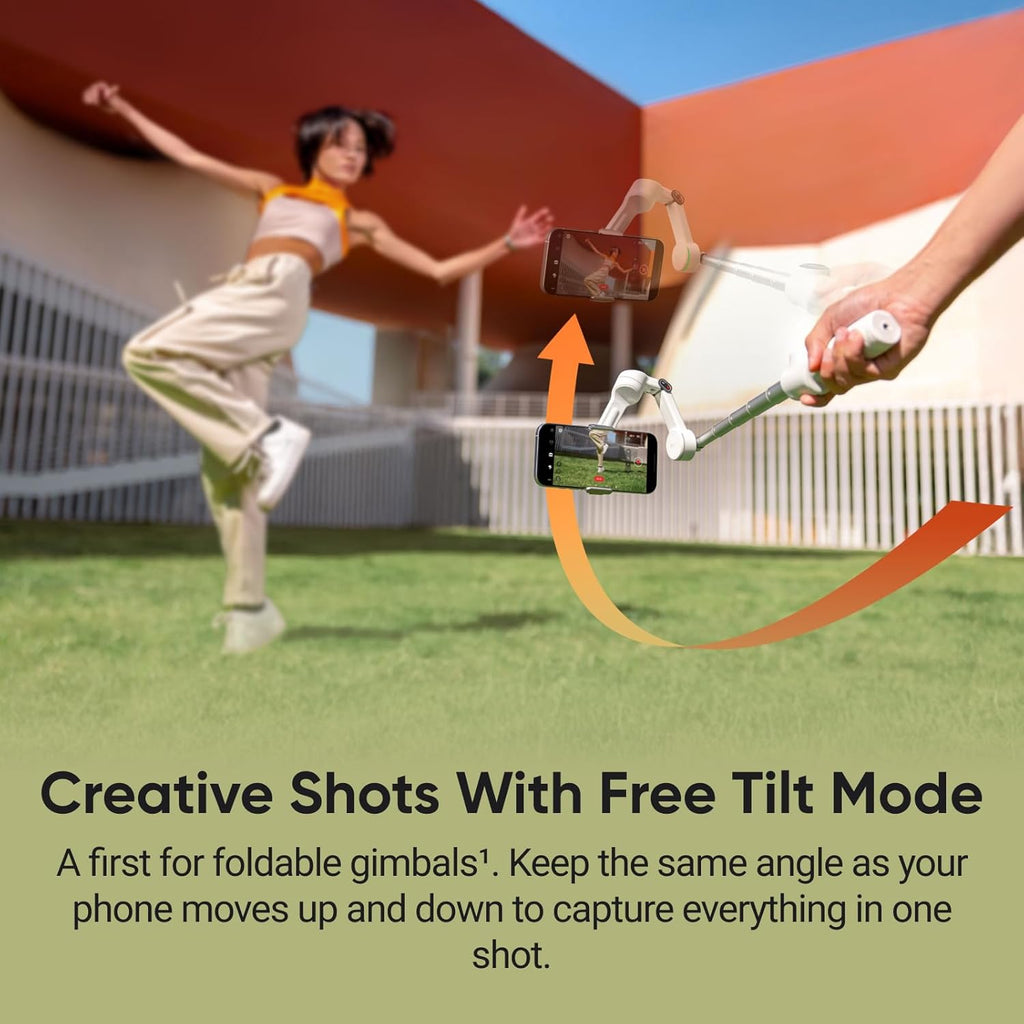 Insta360 Flow 2 Pro Grey - Foldable AI Phone Gimbal, iPhone Native Tracking in 200+ iOS Apps, Multi-Person Tracking, 360º Pan Tracking, Built-In Tripod/Selfie Stick, iPhone/Android Portable Stabilizer