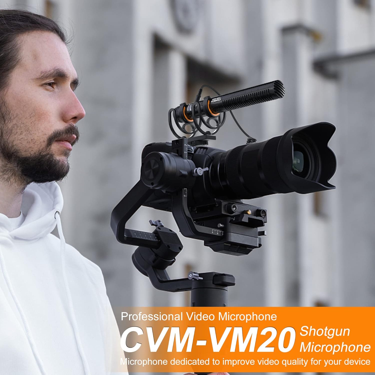 COMICA VM20 Shotgun Microphone, Professional Super Cardioid Video Mic with Shock Mount, Camera Microphone Kit for Smartphone/DSLR Camera/Camcorder, Perfect for Interview, Video Shooting, Vlog